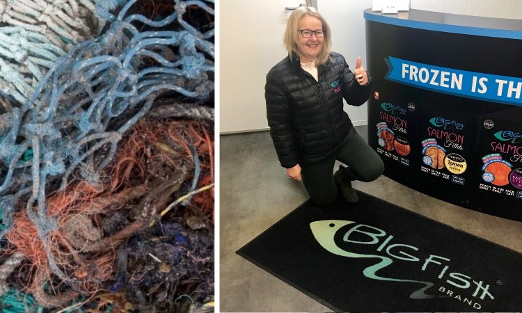 Our quality manager, Ann, with one of the new mats